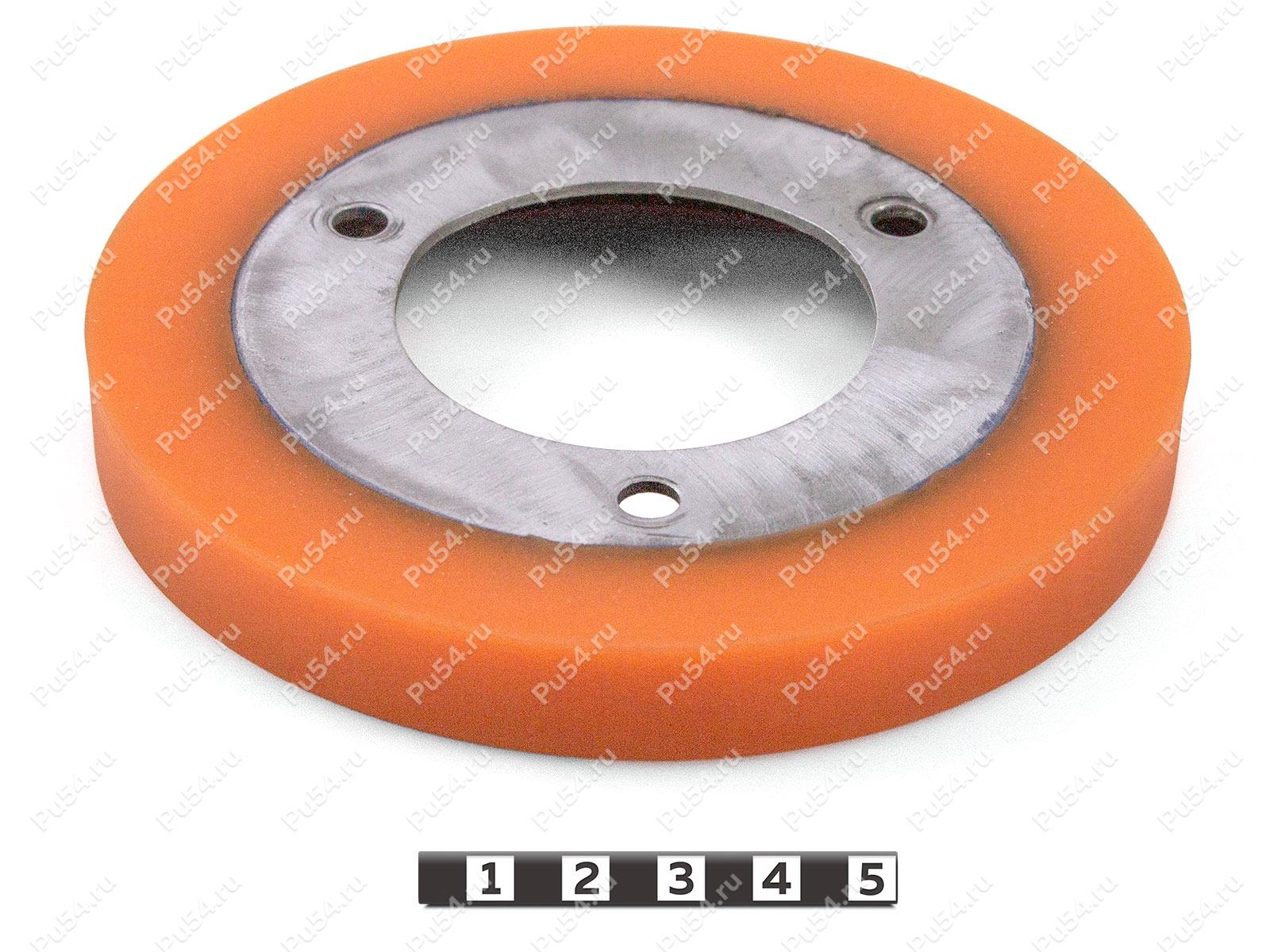 Диск фрикциона снегоуборщика D 130 x d 100 x H16 (восстановление), Product Code 333-01-983, Polyurethane, PU54/M72/оранжевый, Image №1
