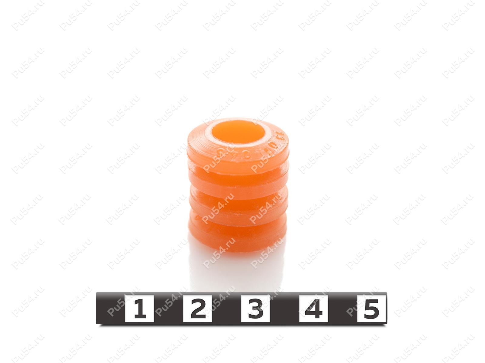 Комплект колец МУВП К1 из 4 штук, замена цельной втулки МУВП 1-16, Product Code 33-01-046K1W, Polyurethane, K72/темно-оранжевый, Image №1
