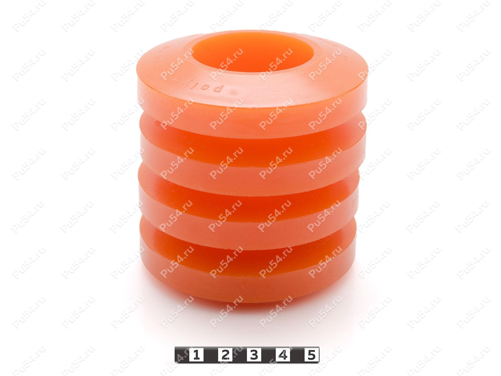 Комплект колец МУВП К7 из 4 штук, замена цельной втулки МУВП 1-125, Product Code 33-01-049K7W, Polyurethane, K72/темно-оранжевый, Image №1