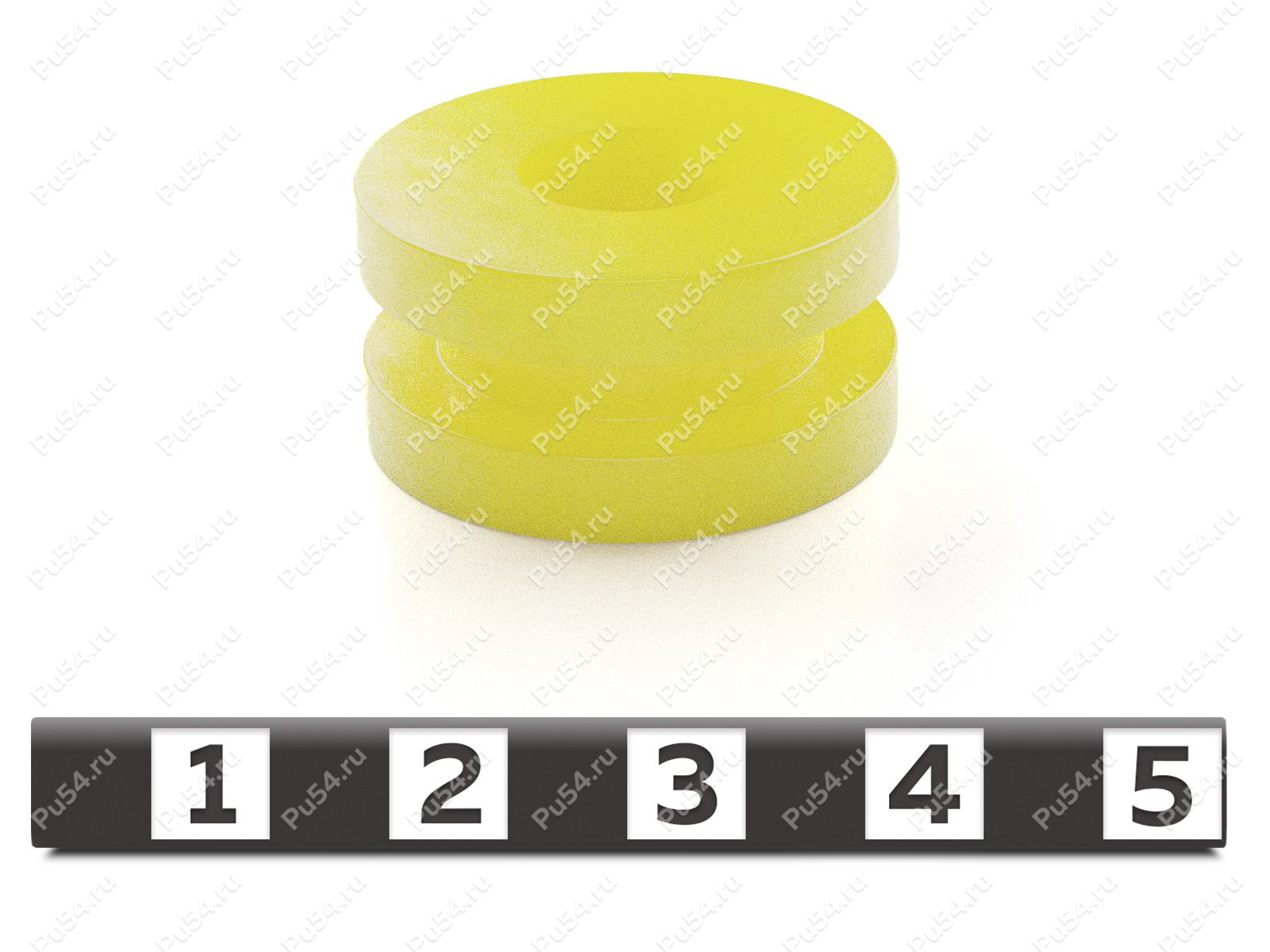 Ролик дверной 20*8,1*6, Product Code 33-78-014, Polyurethane, PU54/M95/желтый, Image №1