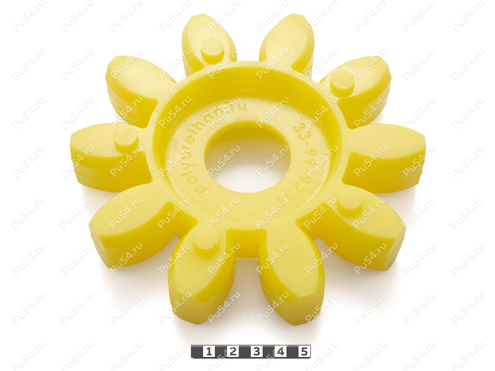 Эластичный элемент муфты ROTEX GS, аналог ROTEX GS 75, Product Code 33-99-9239, Polyurethane, PU54/M95/желтый, Image №1