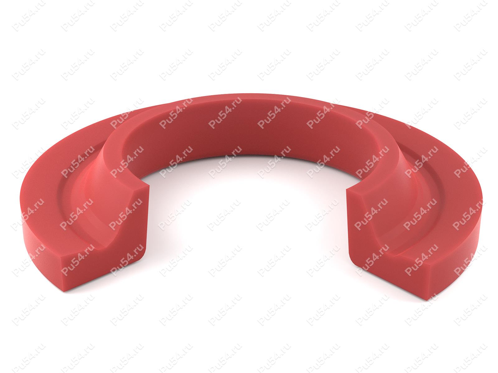 Грязесъемник 1-150 ГОСТ 24811-81 (147х179х6*12), Product Code 70-02-1044, Polyurethane, PU54/M92/красный, Image №1