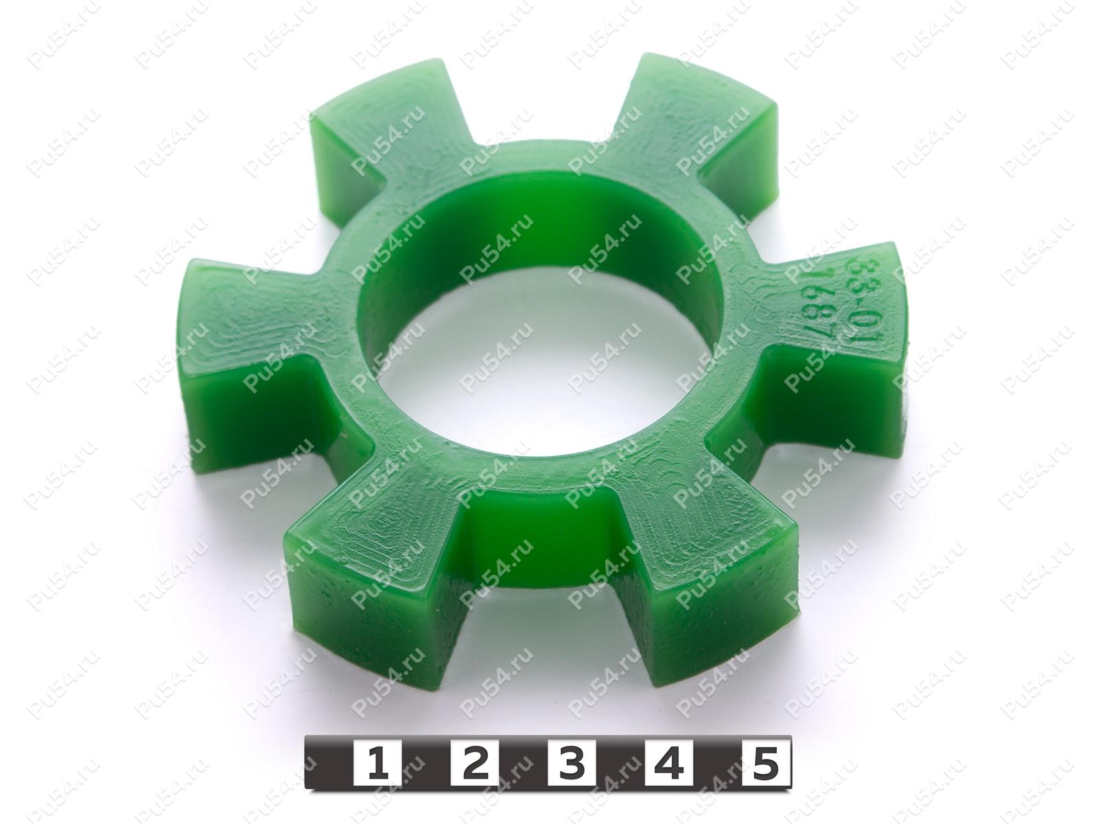 Вставка упругой муфты D80 x d40 x H16,5, Product Code 33-01-1687, Polyurethane, PU54/M80/зеленый, Image №1