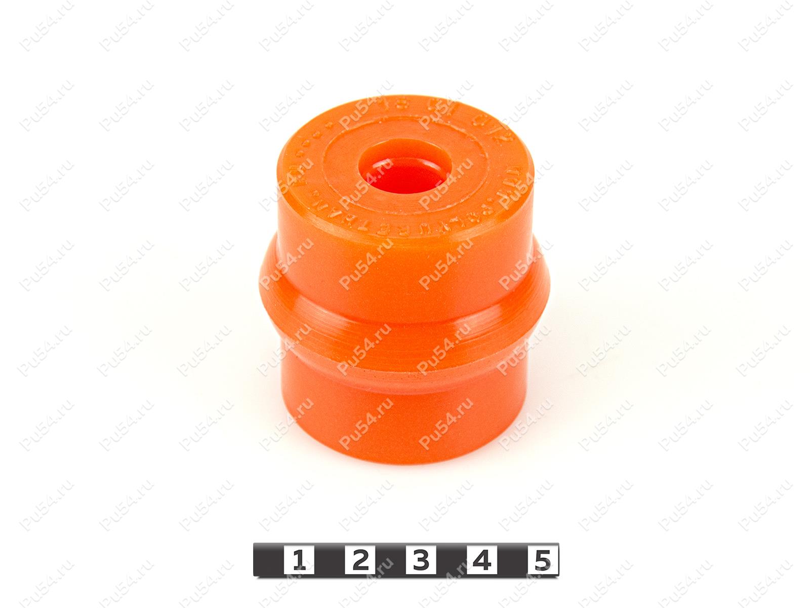 Stabilizer bushing, front suspension Volga., Product Code 18-01-012, Polyurethane, PU54/M72/оранжевый, Image №1