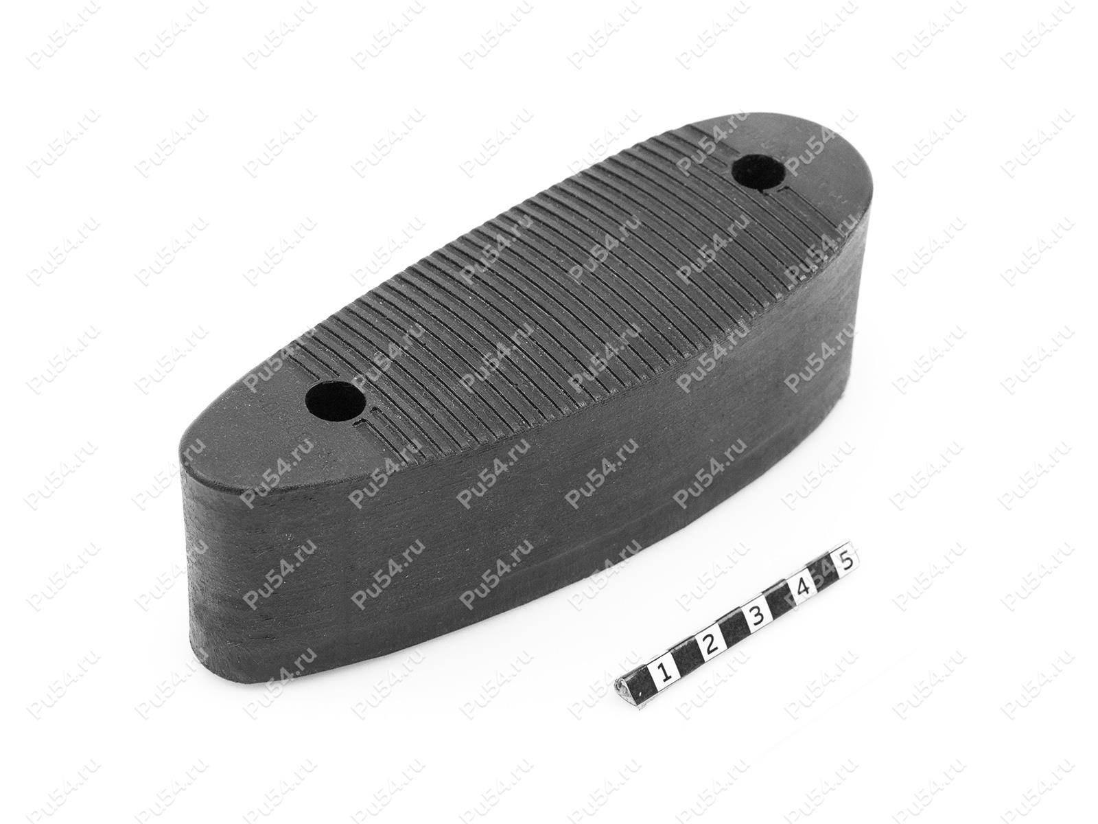 Recoil pad 138*49, 42mm, hole to hole center 91mm, Product Code 42-00-00142, Polyurethane, PU54/M71/black, Image №1