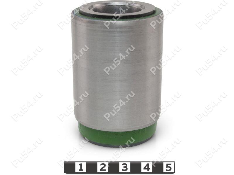 Low control arm silent block, front suspension, pressed-in, Product Code 1-06-1811, Polyurethane, PU54/M80/green, Image №1