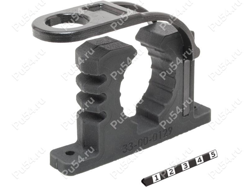 Shovel holder (2 bolt holes, cross, improved strap), Product Code 33-20-0129-2, Polyurethane, black, Image №1