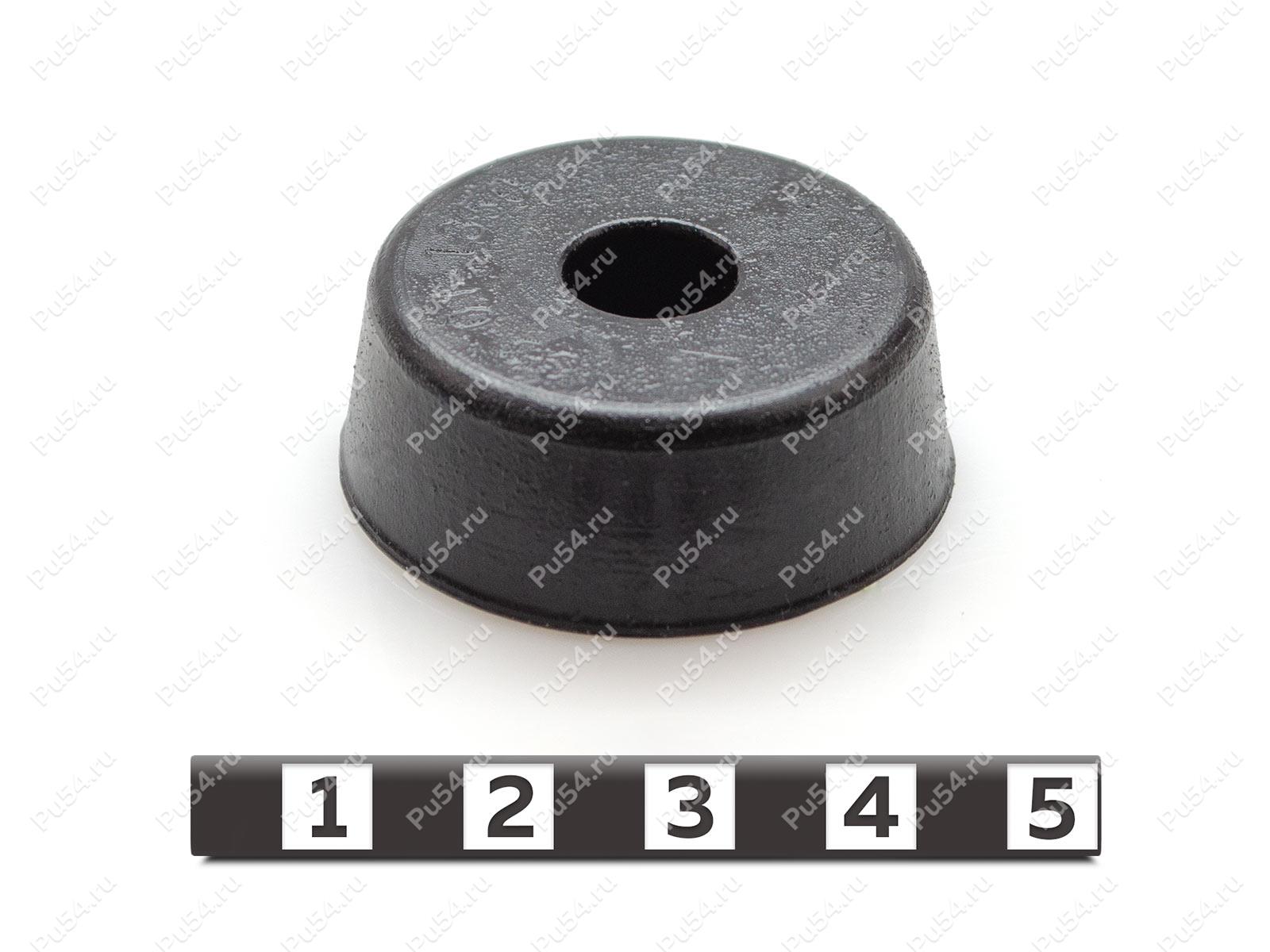 Ножка приборная D 37 x  d 5,5 x H 13,5, Product Code 33-01-1350, Polyurethane, PU54/M80/черный, Image №1