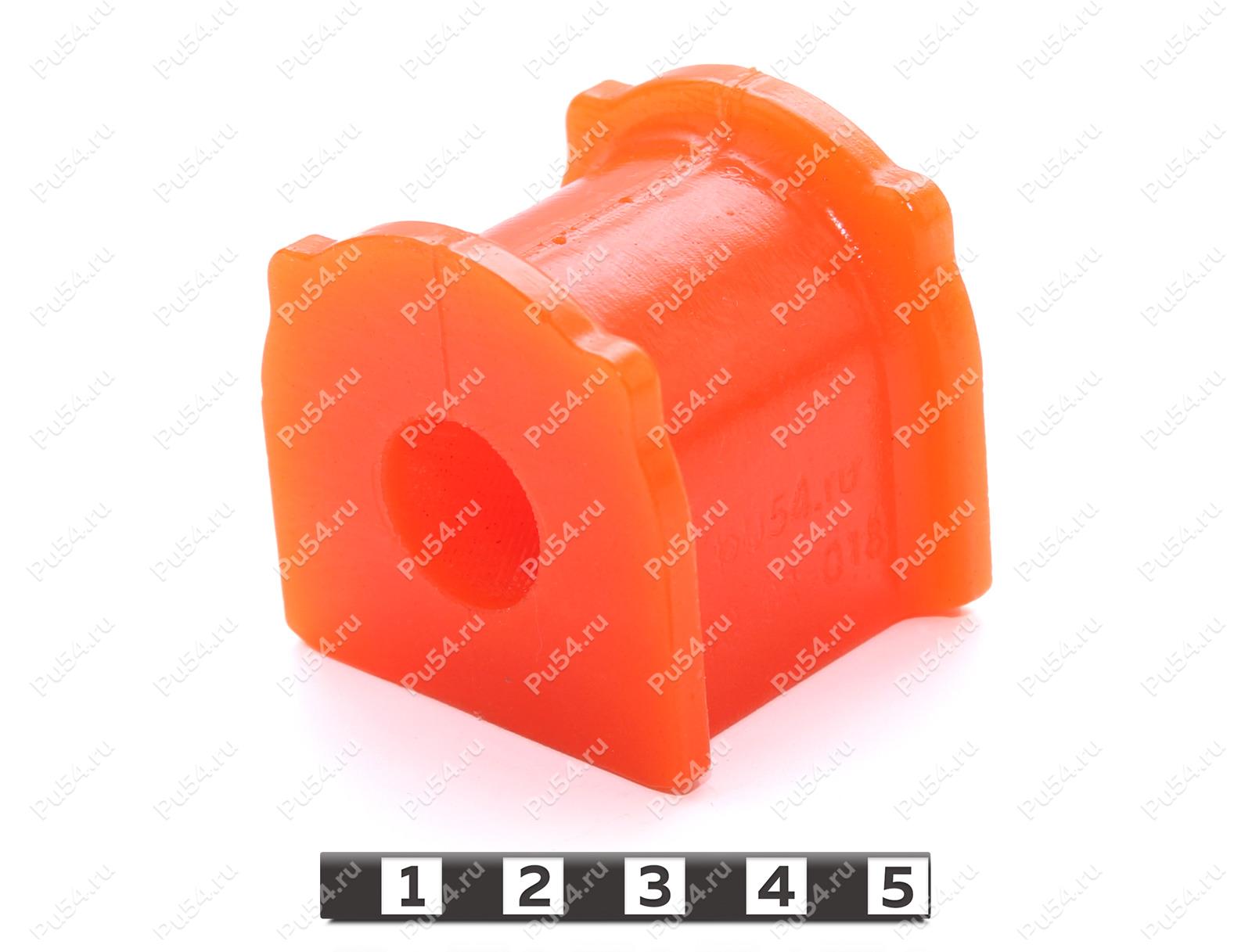 Втулка стабилизатора задней подвески, ID =18,5мм, Product Code 40-01-018, Polyurethane, PU54/M72/оранжевый, Image №1