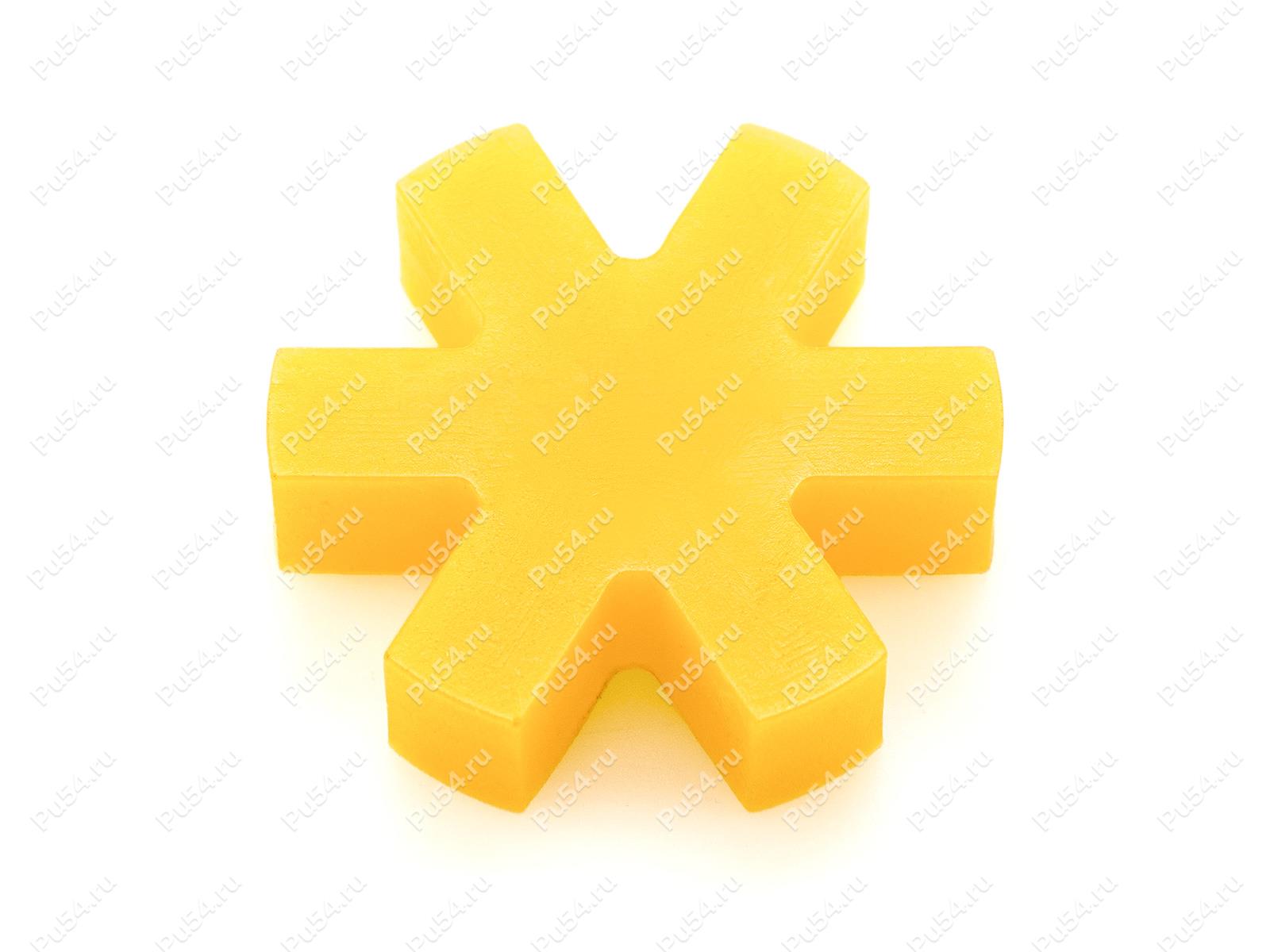 Вставка упругой муфты эластичная (звездочка) 112*62*30, Product Code 33-01-1406, Polyurethane, PU54/E95/желтый, Image №1