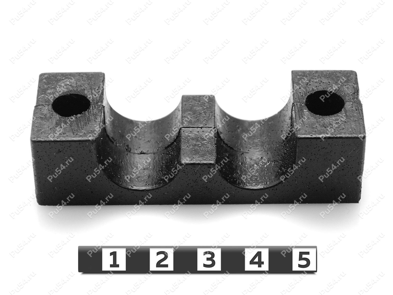 Кронштейн для трубопроводов 2-х местный (цена указана за 1 полумуфту), Product Code 33-01-1354, Polyurethane, PU54/M87/черный, Image №1
