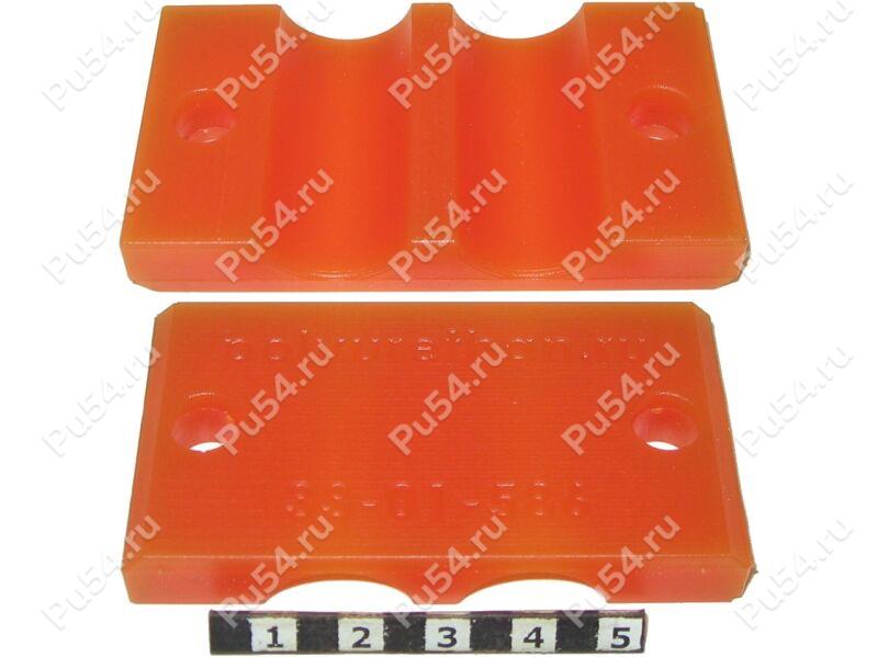 Pipeline bracket (2 seats), Product Code 33-01-586, Polyurethane, black, Image №1