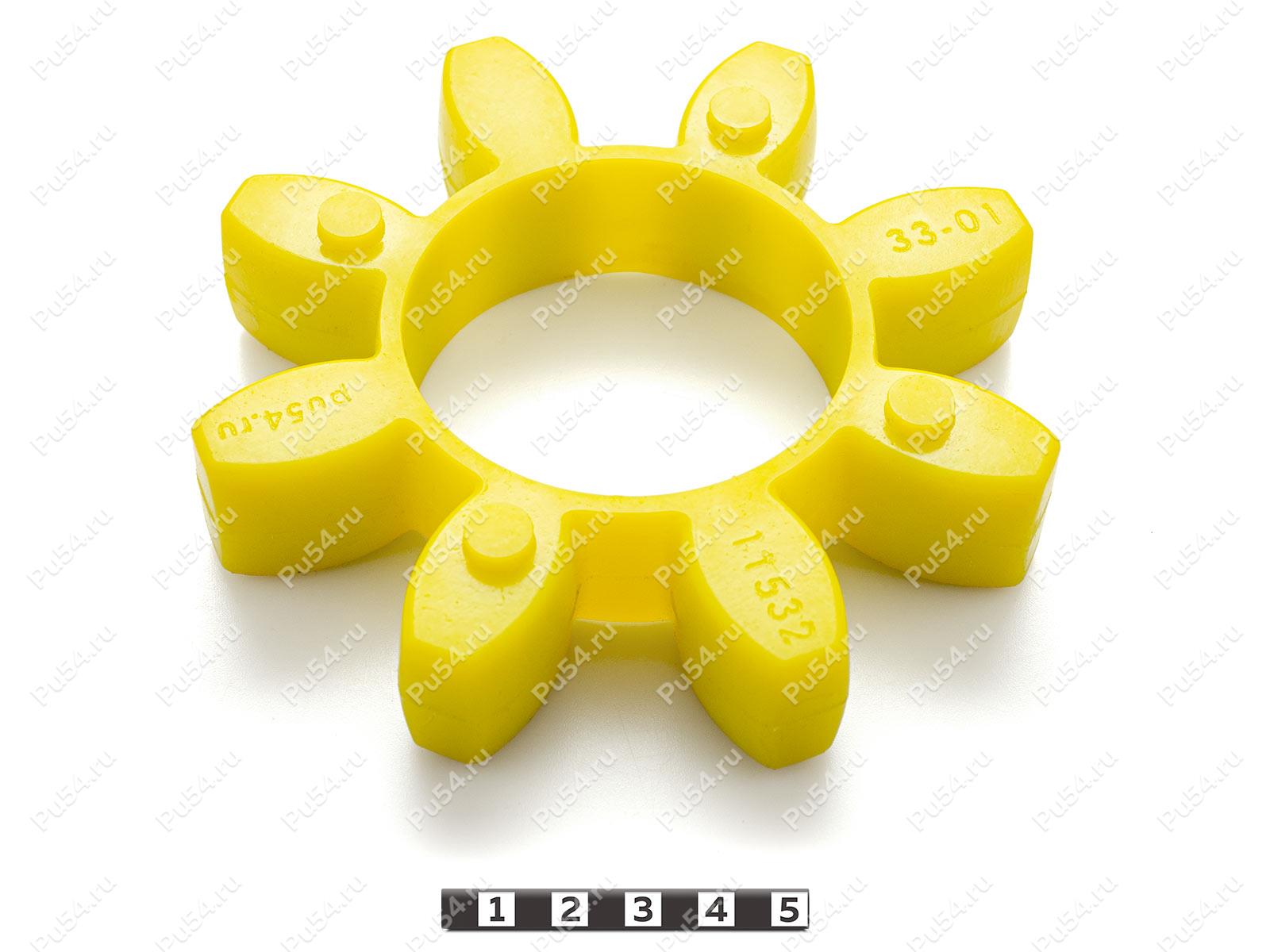 Вставка упругой муфты эластичная (звездочка) 135*68*26, Product Code 33-01-11532, Polyurethane, PU54/E98/черный, Image №1