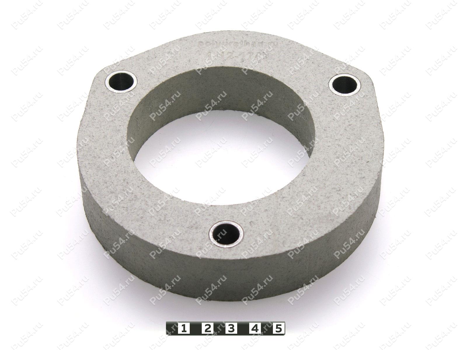 Front shock absorber strut spacer, 30 mm, Product Code 1-12-1743, Polyurethane, Полипропилен со втулками серый, Image №1