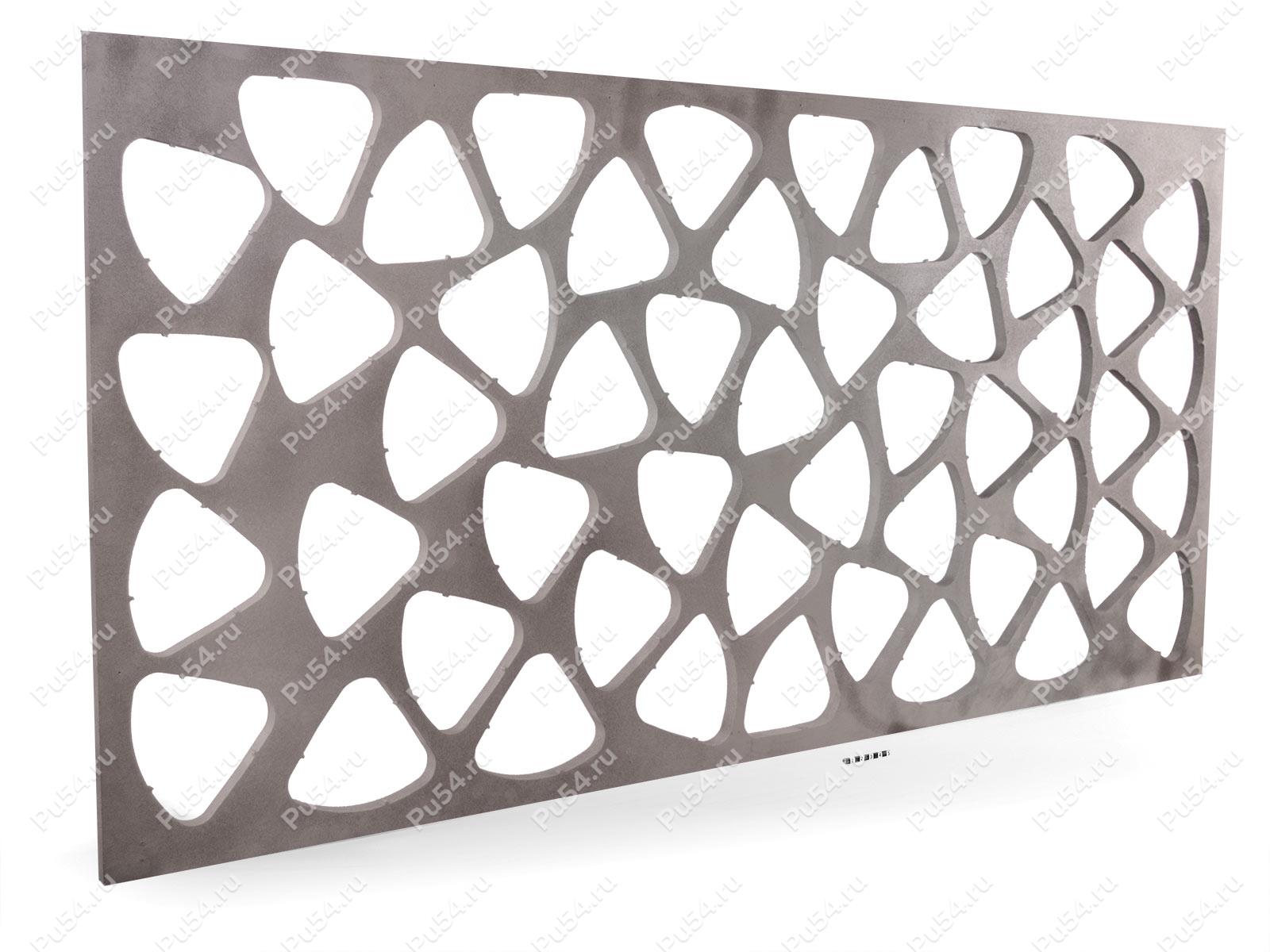 Декоративная резная панель 1500*760*20, Product Code 34-08-006, Polyurethane, серый, Image №1