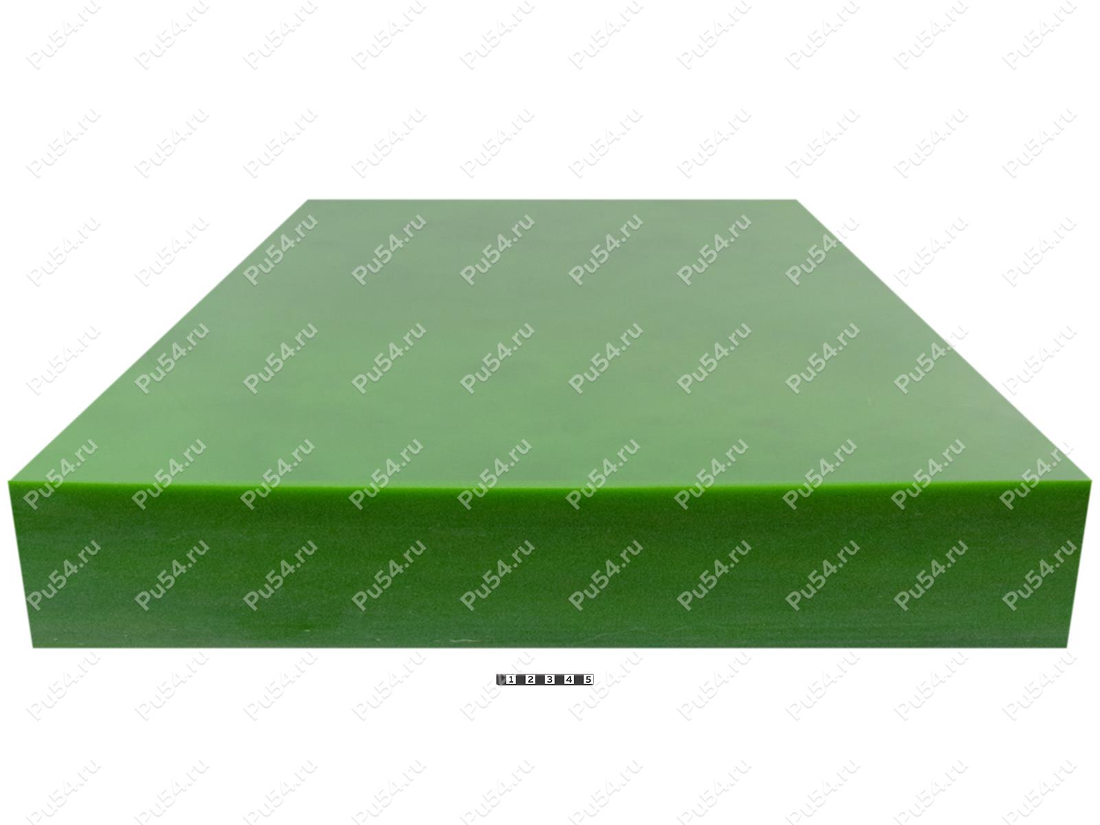 Polyurethane sheet 500*500*60, Product Code 33-01-1251, Polyurethane, PU54/M80/зеленый, Image №1