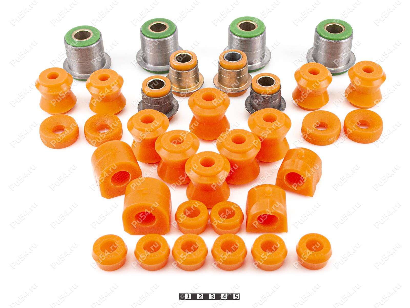 Silent blocks and bushings set for VAZ Niva 21214M since 2010, Product Code 17-21-006, Polyurethane, Image №1