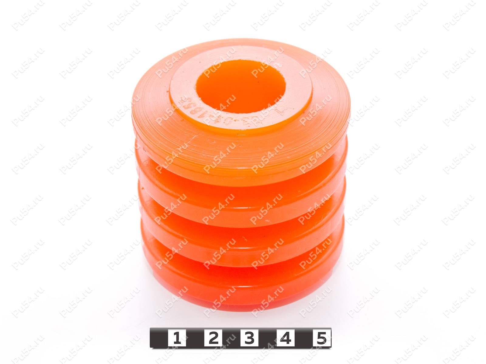 Втулка МУВП D62 x H25 x H60, Product Code 33-01-1853, Polyurethane, PU54/M72/оранжевый, Image №1