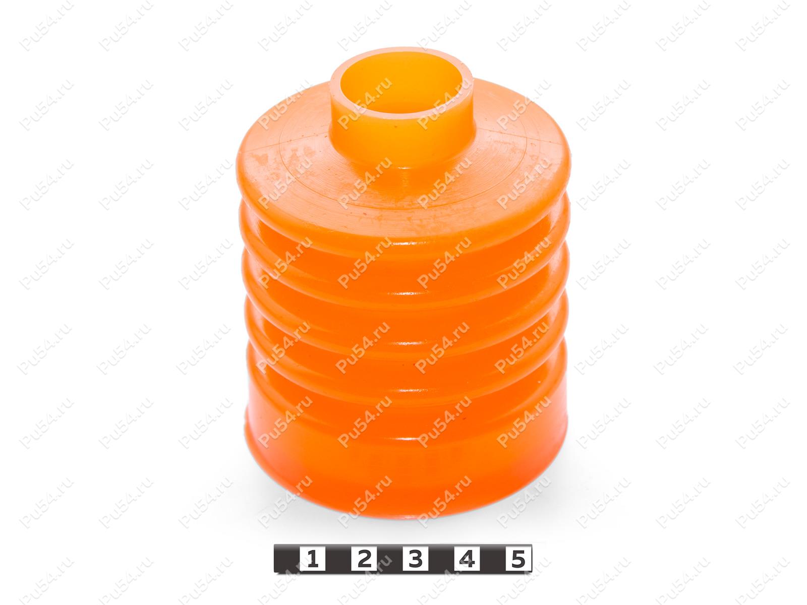 Пыльник D 55 х d 23 х H 80, Product Code 33-05-022, Polyurethane, PU54/M72/оранжевый, Image №1
