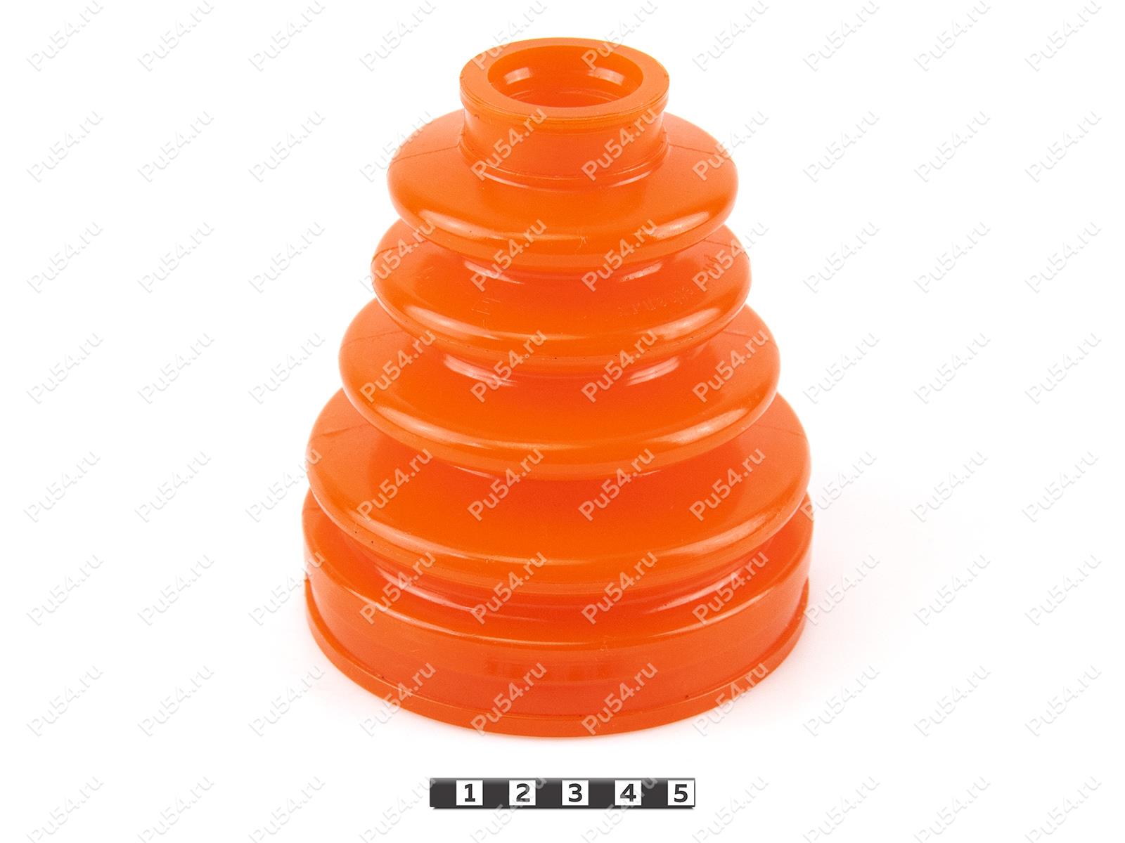 CV-joint inner dust boot (tripod joint), Product Code 1-05-043, Polyurethane, PU54/M71/orange, Image №1