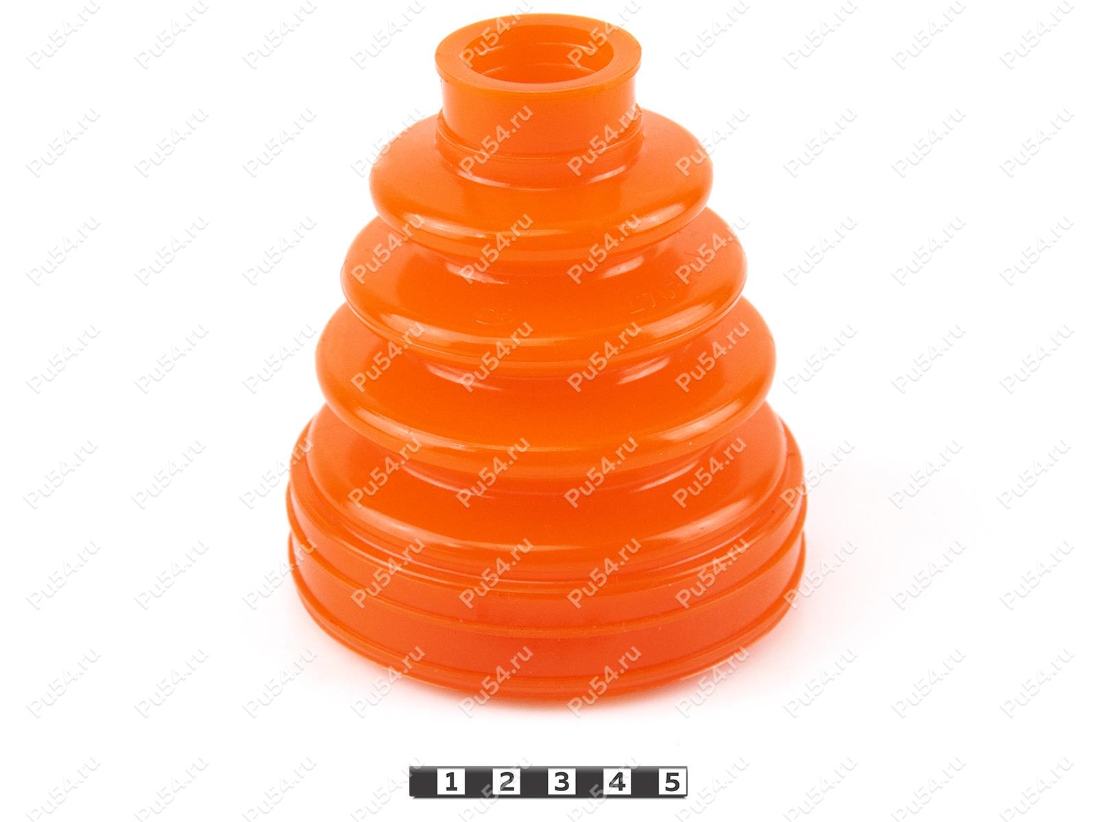CV-joint inner dust boot, front suspension, Product Code 1-05-047, Polyurethane, PU54/M71/orange, Image №1