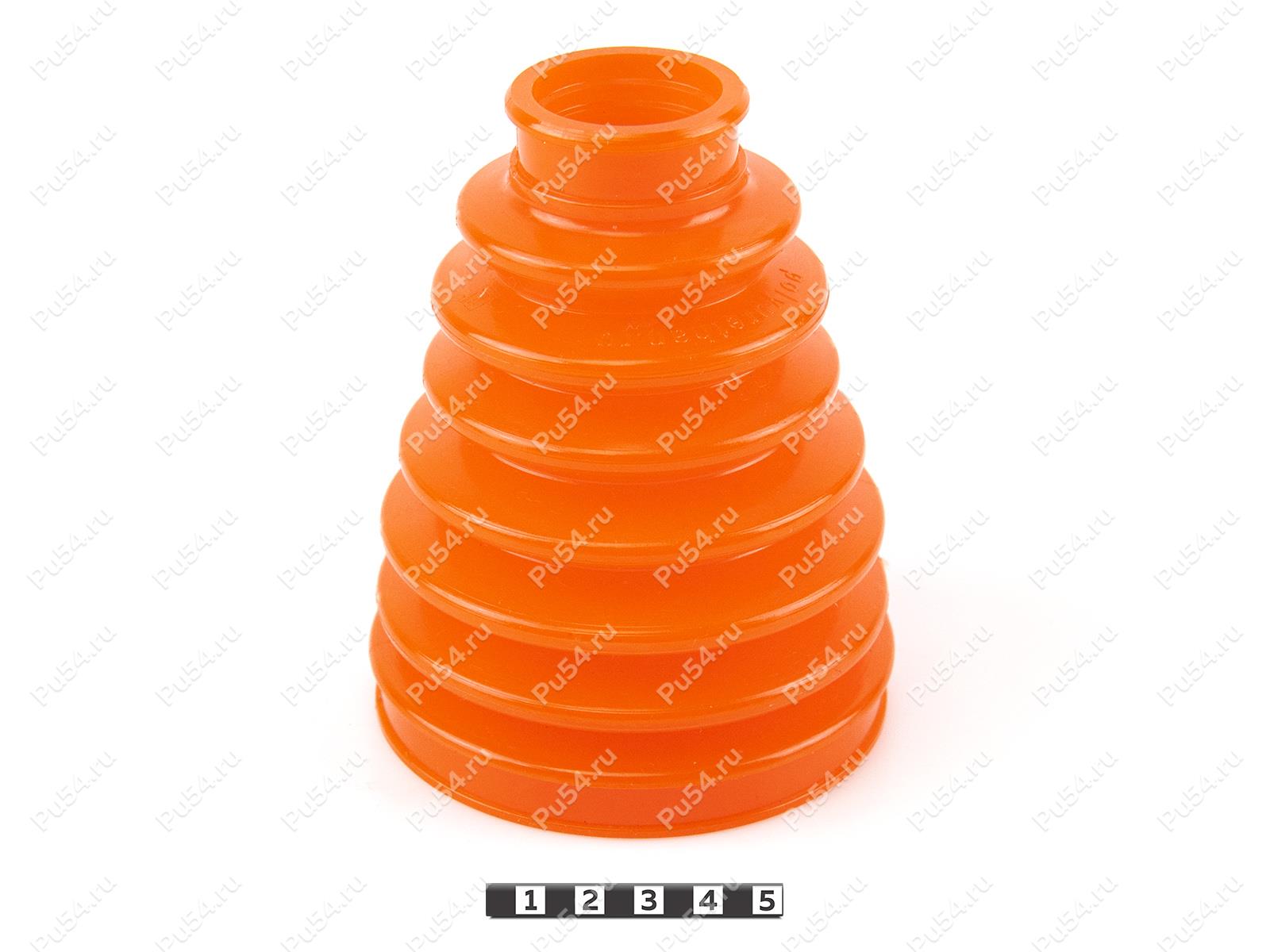 CV-joint dust boot (outer), front suspension, Product Code 1-05-044, Polyurethane, PU54/M71/orange, Image №1