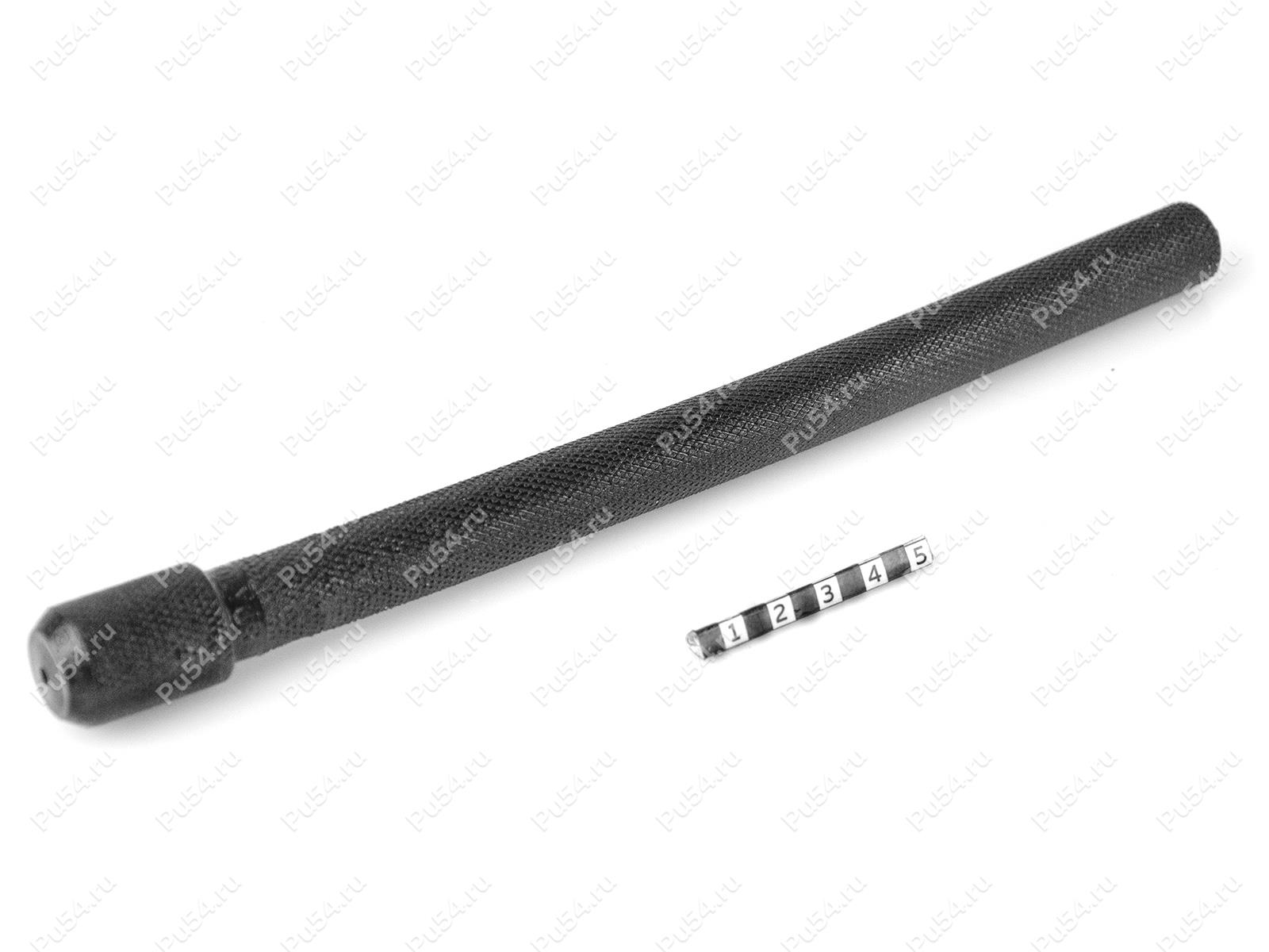 Ручка для хлыста, длина 25 см , ID=4,5mm, Product Code 33-01-09045, Polyurethane, PU54/M87/черный, Image №1