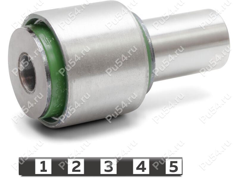Lower straight control arm inner silent block, front suspension, pressed-in, Product Code 1-06-4811, Polyurethane, PU54/M80/green, Image №1