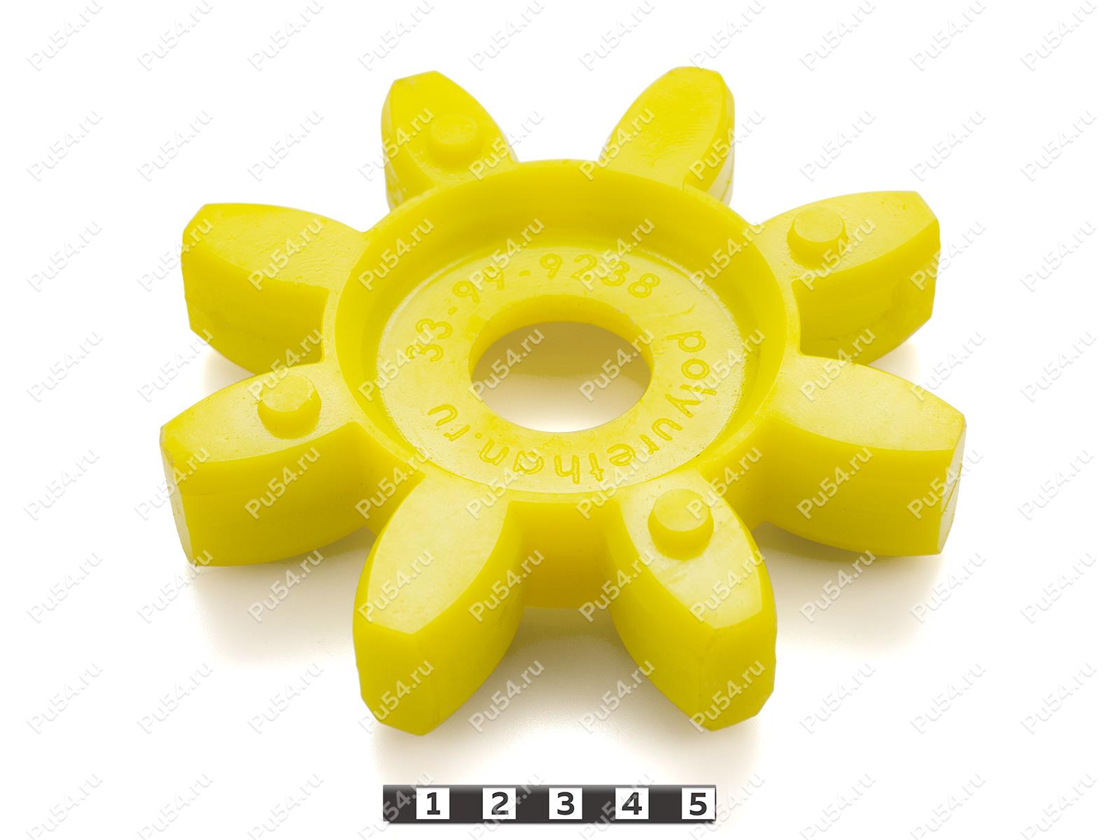 Упругий элемент муфты эскалатора 18ATF OTIS, аналог M752123, GS65, D=135, Product Code 33-99-9238, Polyurethane, PU54/M95/желтый, Image №1