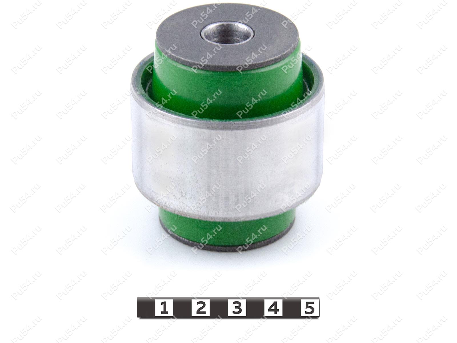 Lower straight control arm silent block, front suspension, Product Code 22-06-22171, Polyurethane, PU54/M80/green, Image №1