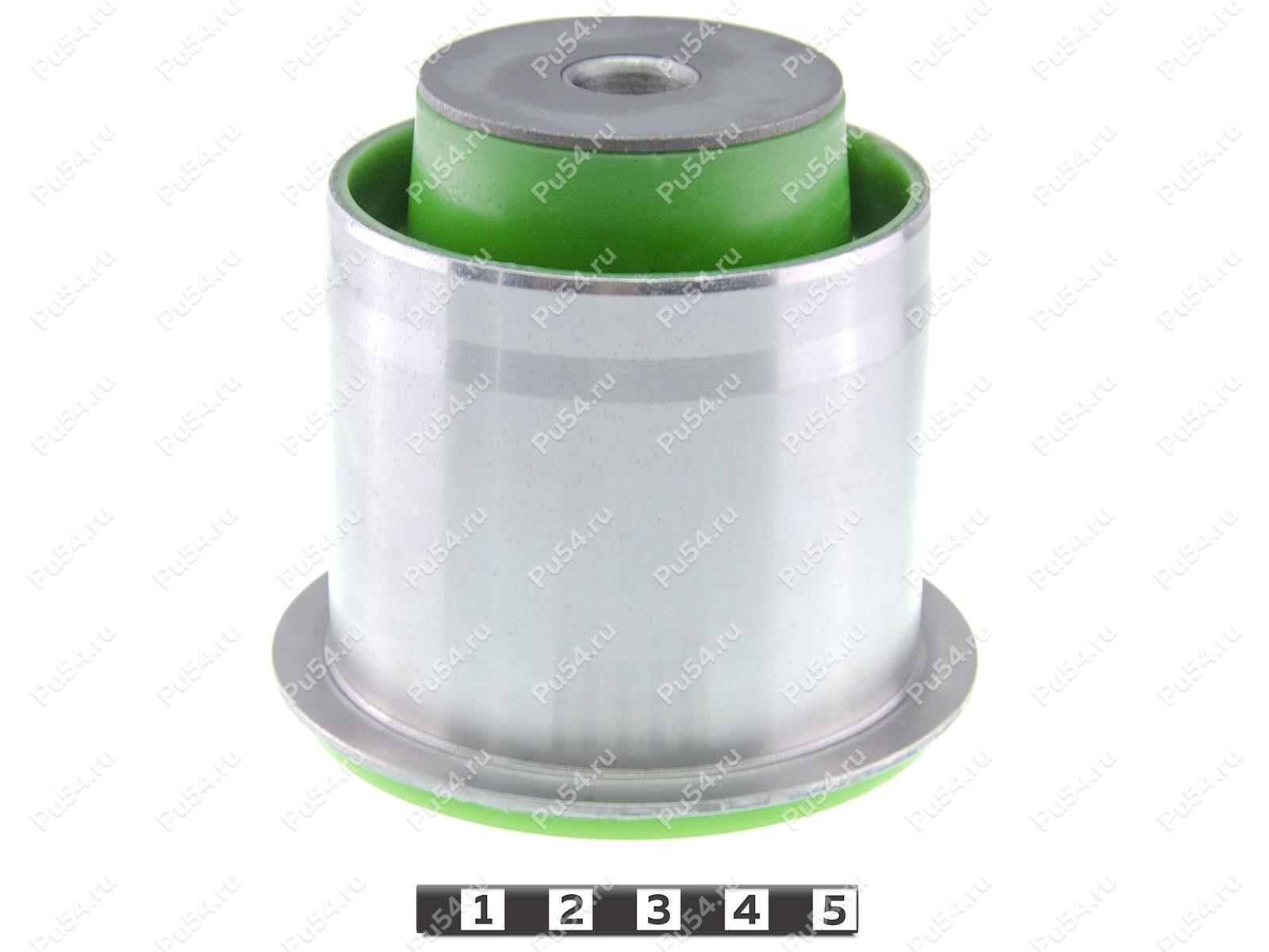 Beam silent block, rear suspension, press-fitted, Product Code 12-06-1611, Polyurethane, PU54/M80/green, Image №1