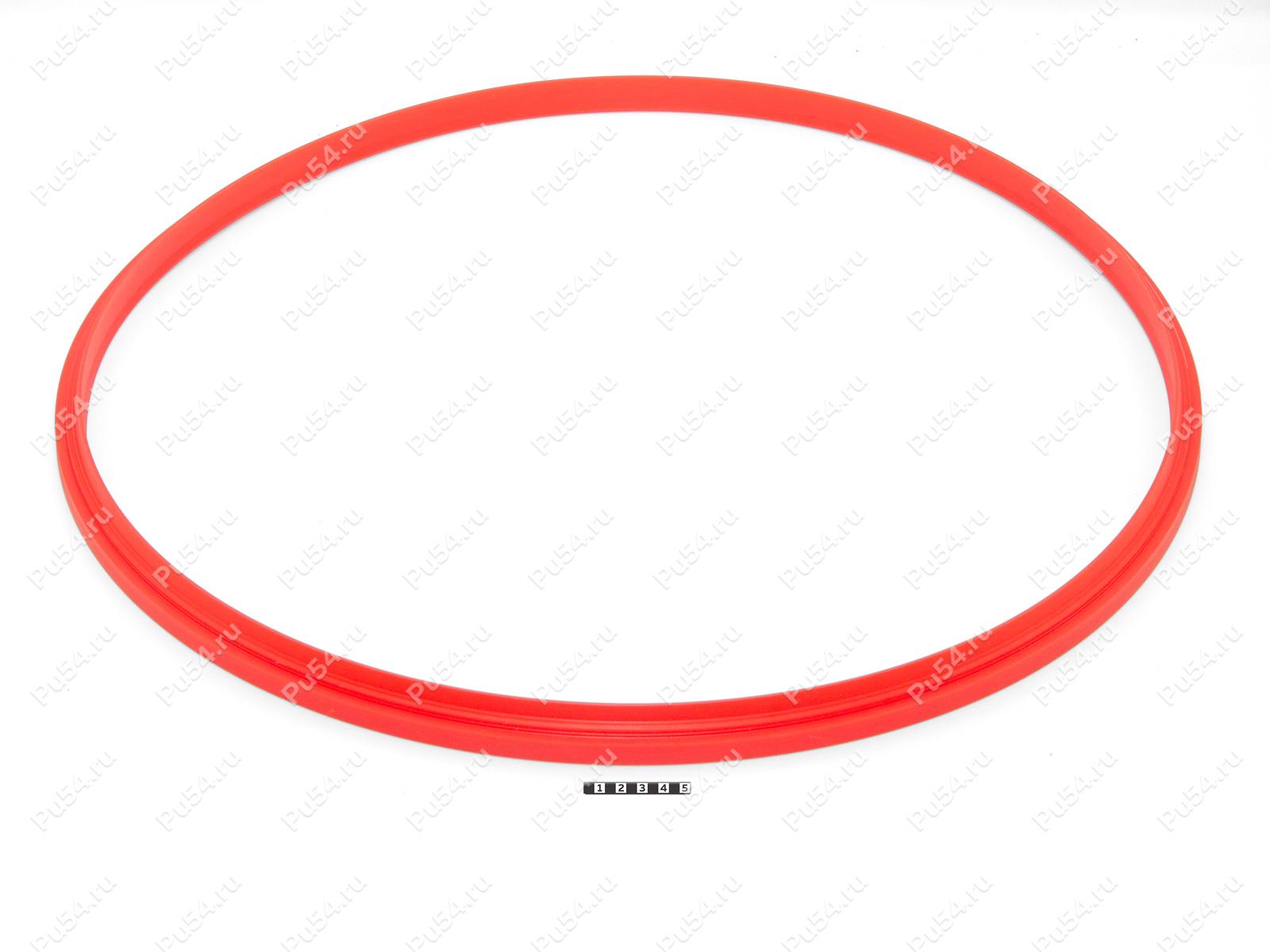 Грязесъемник 600*630*4/27 аналог DA17, Product Code 70-02-002552, Polyurethane, PU54/M92/красный, Image №1