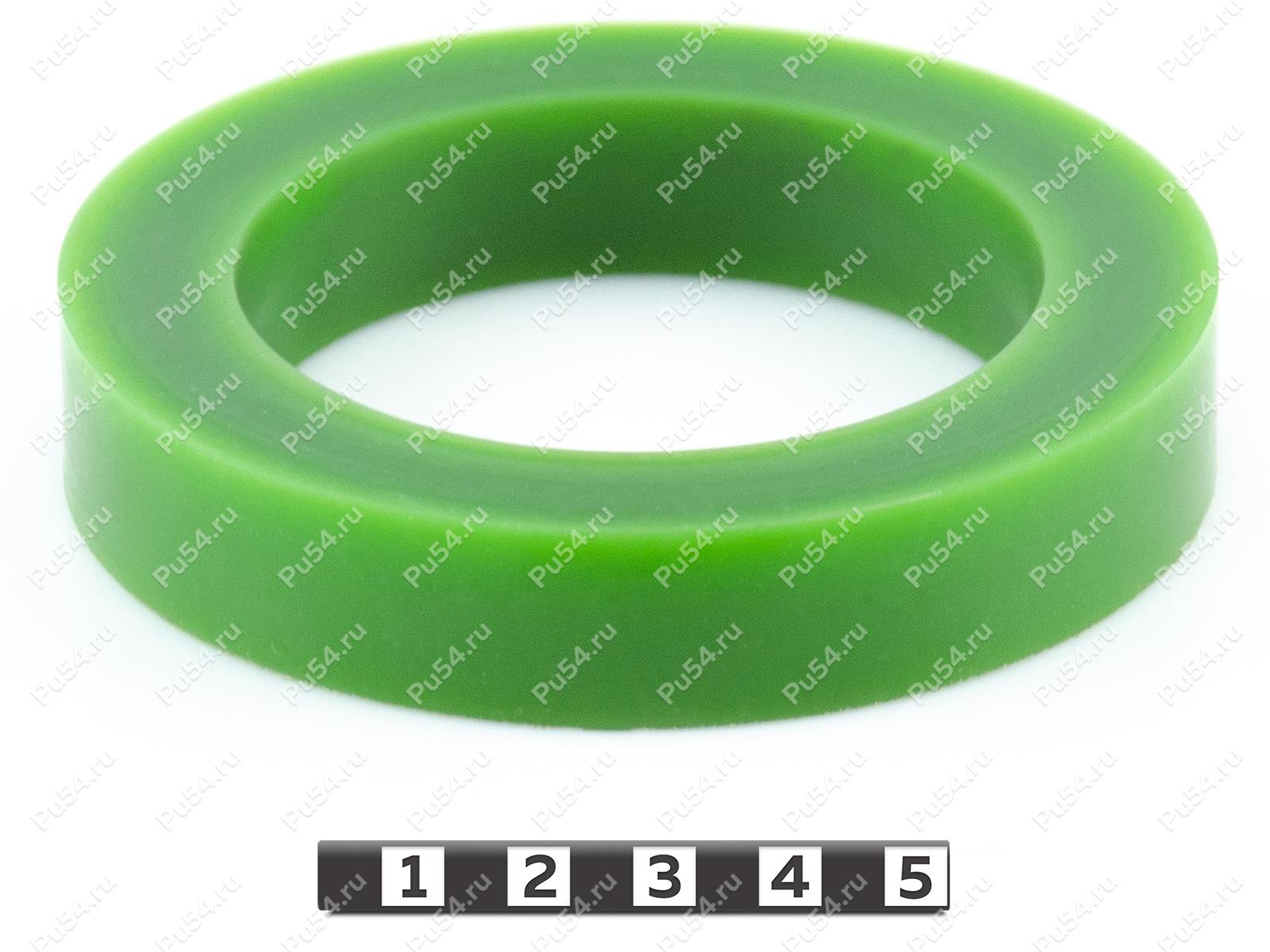 Roller of the machine pulling D100хd70хH19, Product Code 33-01-1110, Polyurethane, PU54/M80/green, Image №1
