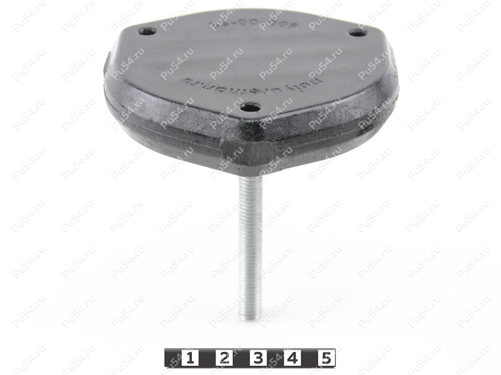 Clamping Triangular Handle (3-lobed, M8 screw), Product Code 36-00-009, Polyurethane, PU54/M80/black, Image №1