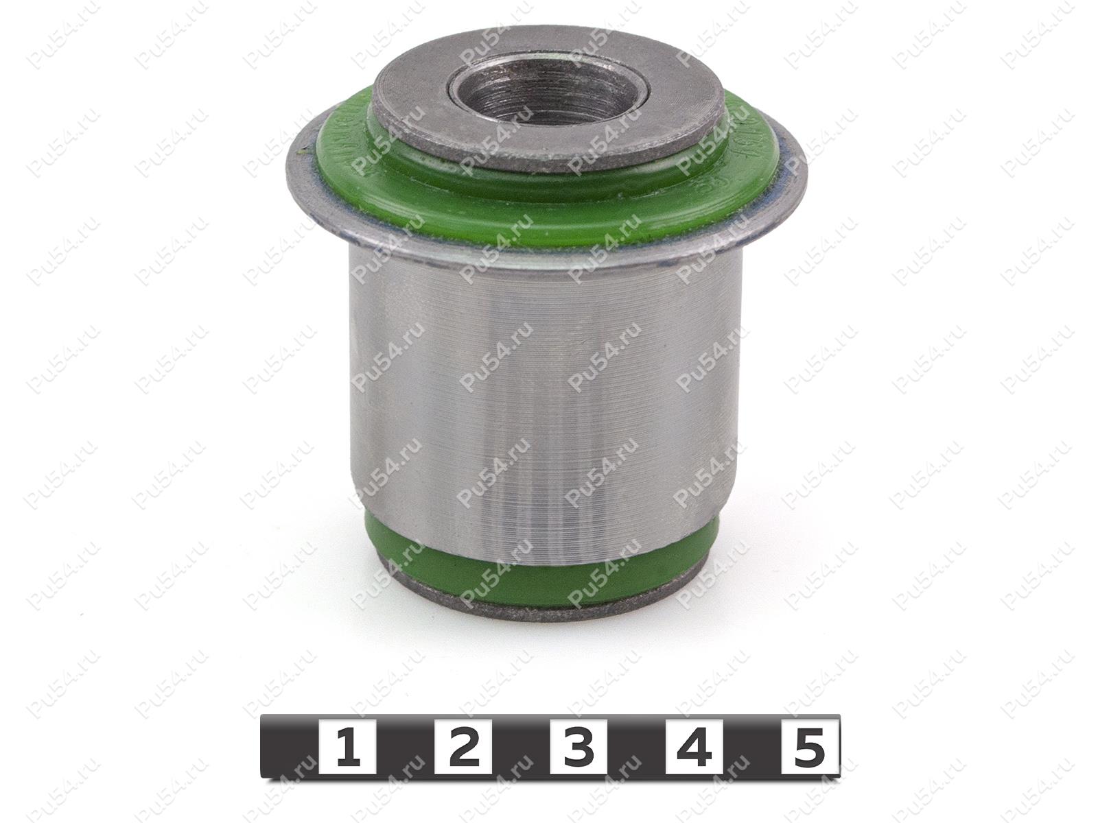Control arm front silent block, front suspension, pressed-in, Product Code 22-06-0151, Polyurethane, PU54/M80/зеленый, Image №1