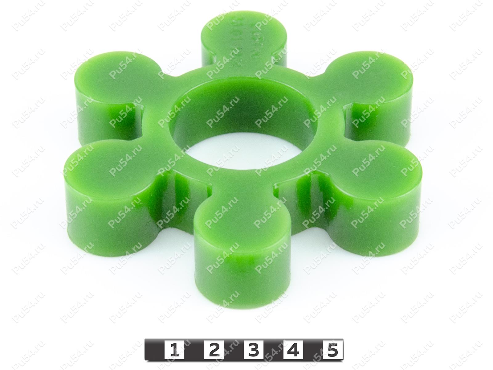 Sprocket D 105 x d 40 x H 20 6 beams d 25, Product Code 33-01-1234, Polyurethane, PU54/M80/зеленый, Image №1