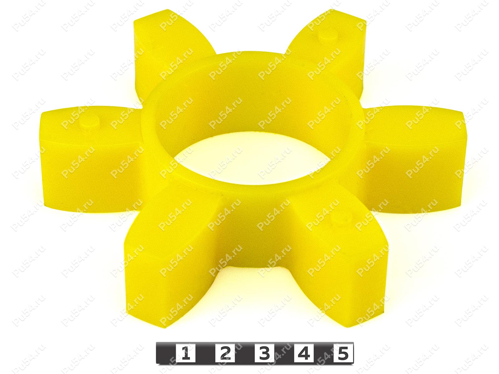 Вставка упругой муфты эластичная (звездочка) 118*54*25, Product Code 33-01-1290, Polyurethane, PU54/M95/желтый, Image №1
