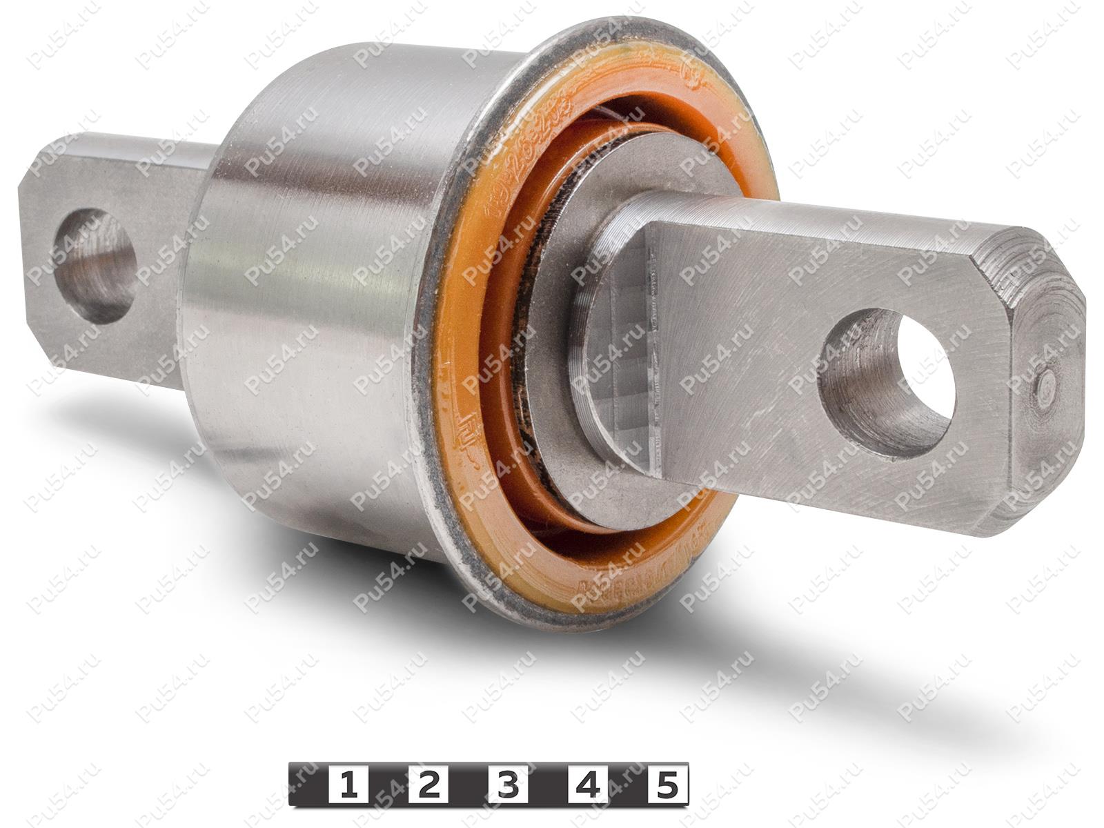 Front axle gear bracket silent block, Product Code 19-26-203, Polyurethane, PU54/M71/orange, Image №1
