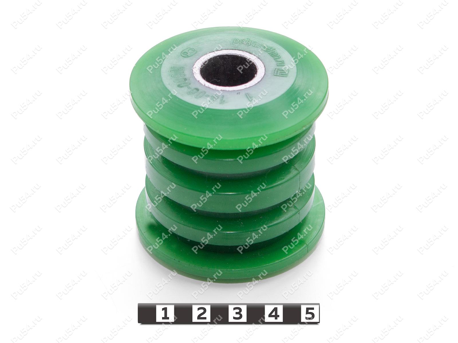 Сайлентблок продольной штанги без наружной арматуры, Product Code 14-06-009M, Polyurethane, PU54/M80/зеленый, Image №1
