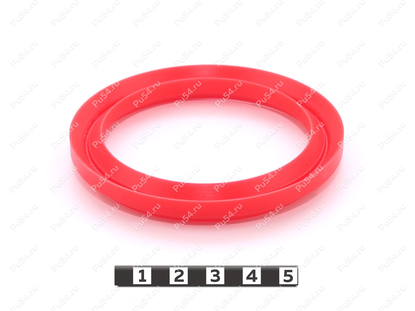 Манжета 65*85*10 шевронная, кольцо С65., Product Code 33-78-1351, Polyurethane, PU54/M92/красный, Image №1
