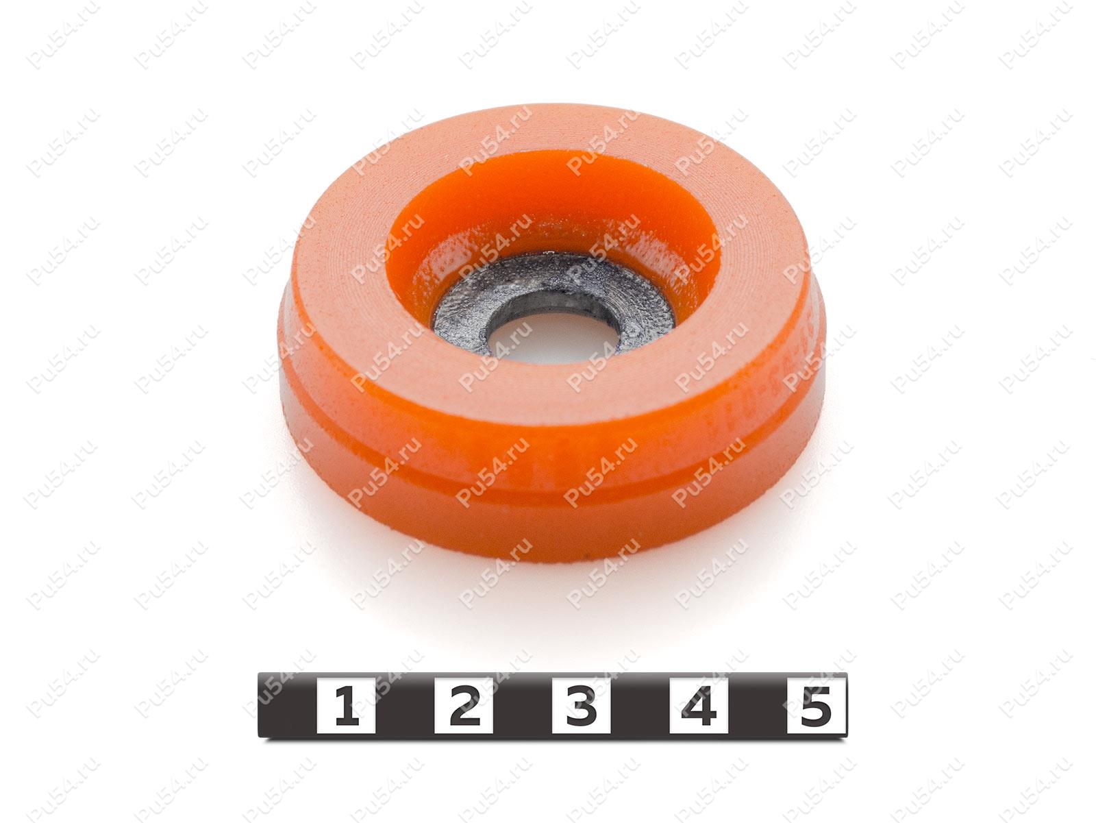 Подушка верхнего крепления амортизатора кабины с выемкой, Product Code 31-03-011, Polyurethane, PU54/M72/оранжевый, Image №1
