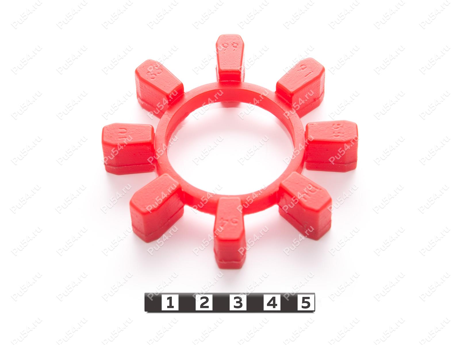 Эластичный элемент муфты N-BIPEX, аналог BIPEX 84, Product Code 33-99-9155, Polyurethane, PU54/M92/красный, Image №1