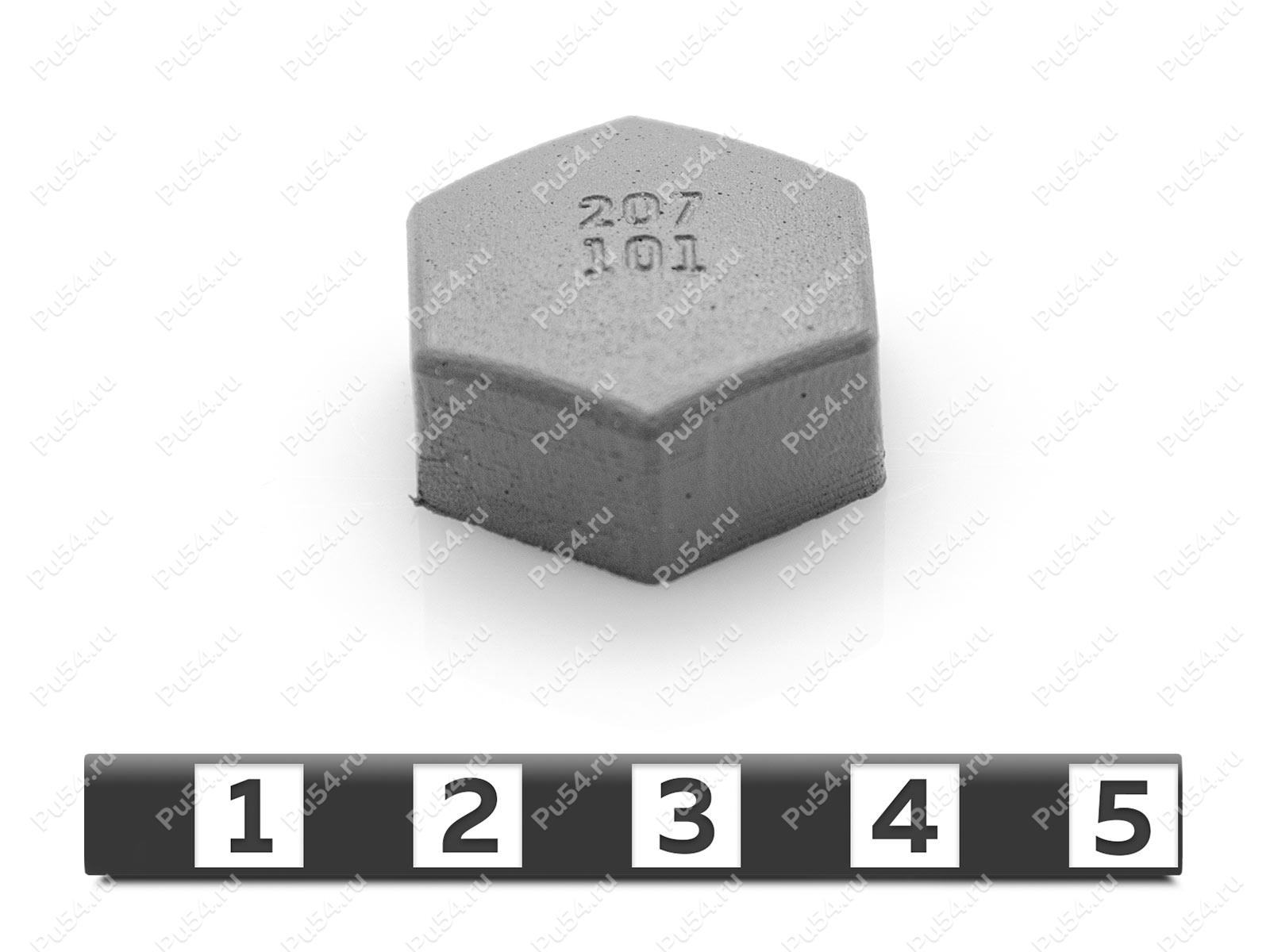 Restraining bolt cap, front suspension, Product Code 2-07-101, Polyurethane, PU54/M80/черный, Image №1