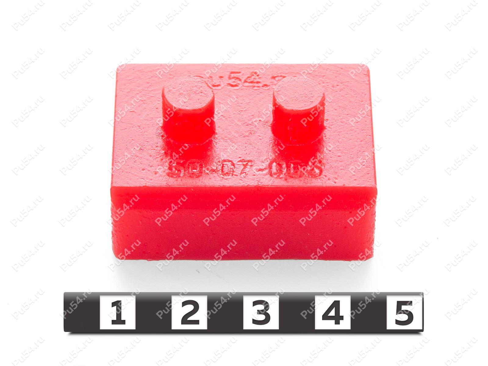 Отбойник ограничитель двигателя снегохода, Product Code 50-07-005, Polyurethane, PU54/M92/красный, Image №1