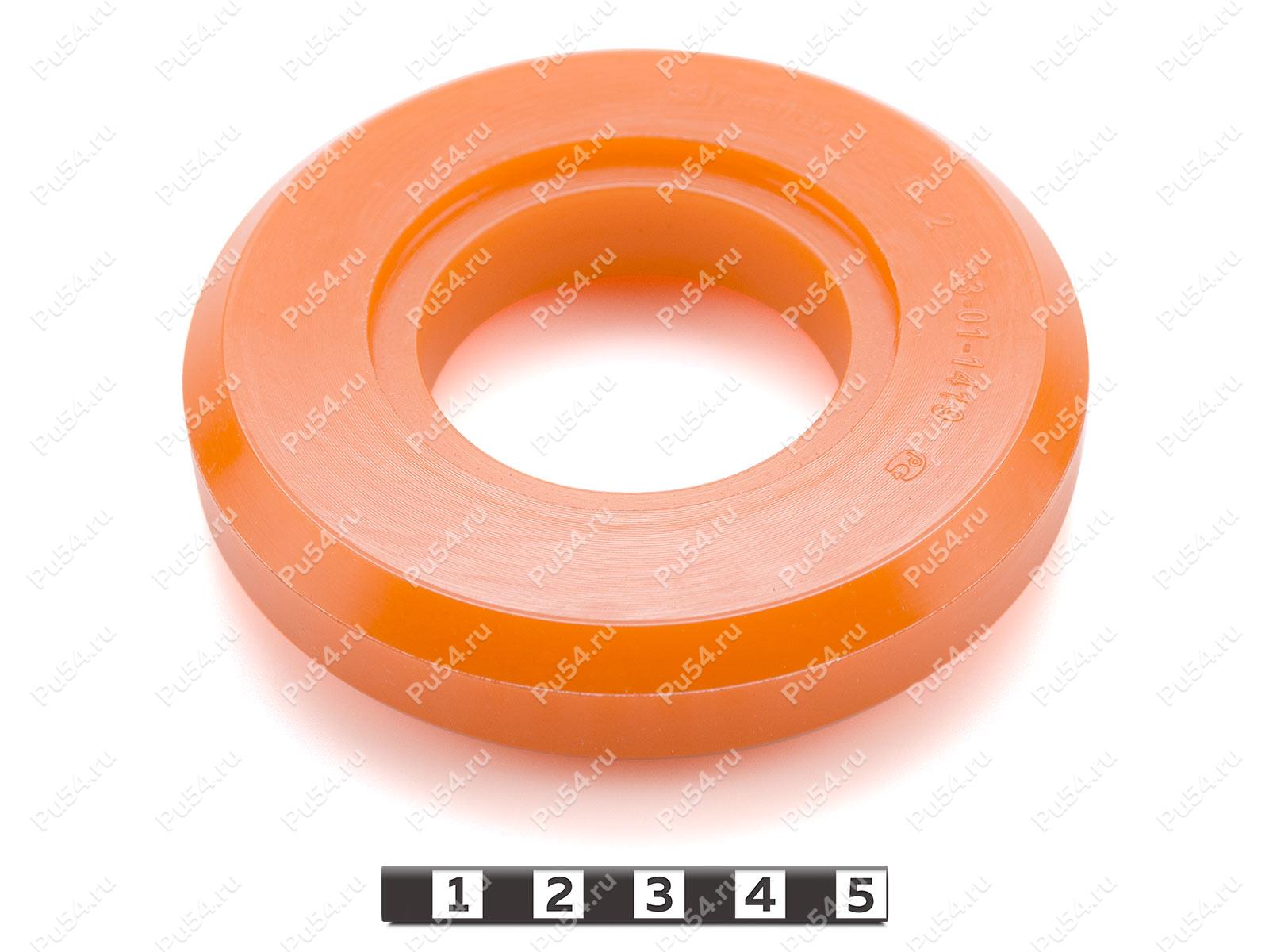 Колесо D 100 х d 48 х h 20, Product Code 33-01-1419, Polyurethane, PU54/M72/оранжевый, Image №1