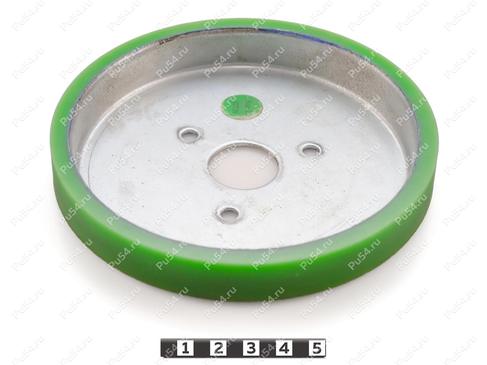 Диск фрикциона снегоуборщика D 134.5 x d 125 x H 16.5 (восстановление), Product Code 333-01-1078, Polyurethane, PU54/M80/зеленый, Image №1