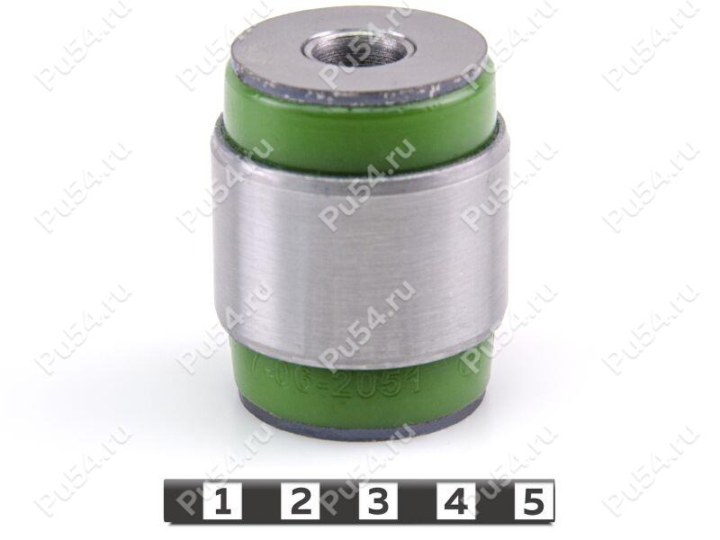Lower lateral control arm hub silent block, rear suspension., Product Code 7-06-2051, Polyurethane, PU54/M80/green, Image №1