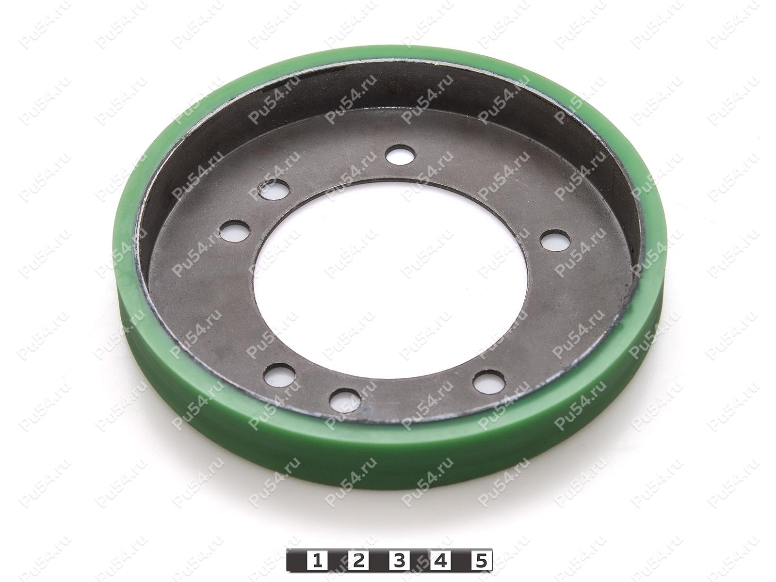 Диск фрикциона D 150 x d 140 x H 18 (восстановление), Product Code 333-01-1094, Polyurethane, PU54/M80/зеленый, Image №1