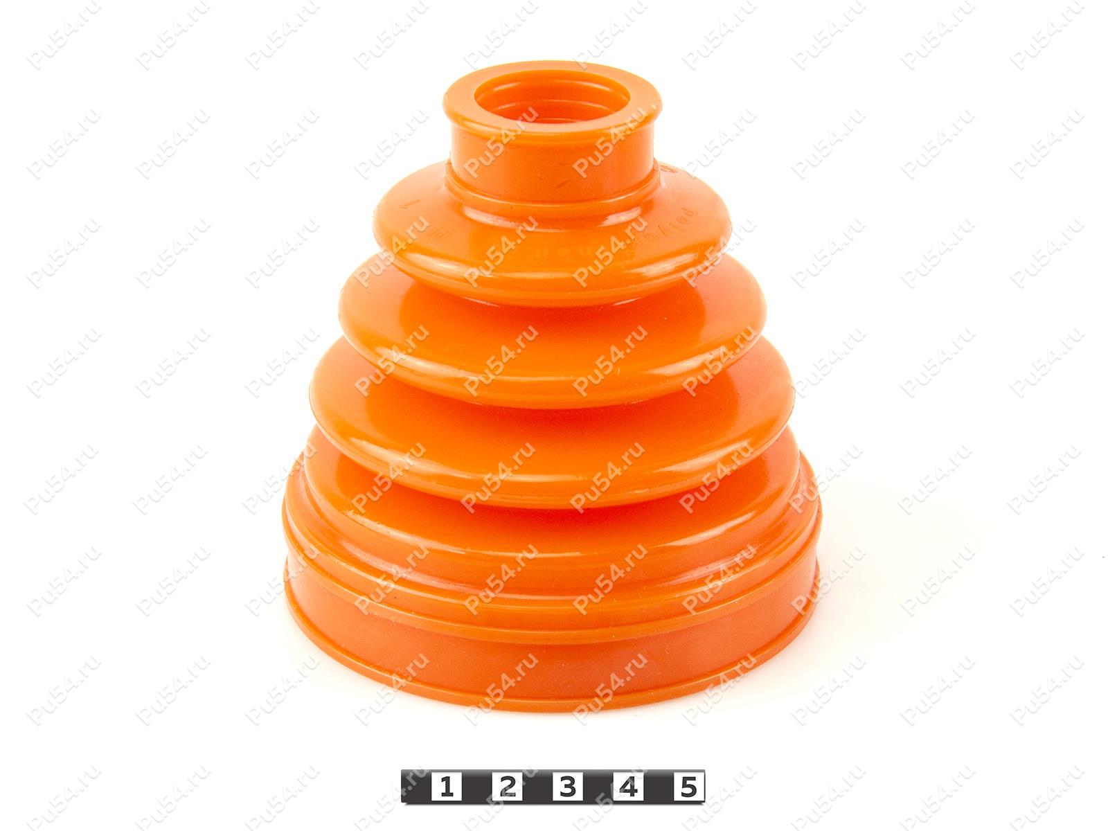 CV-joint dust boot (inner), front suspension, Product Code 2-05-010, Polyurethane, PU54/M71/orange, Image №1
