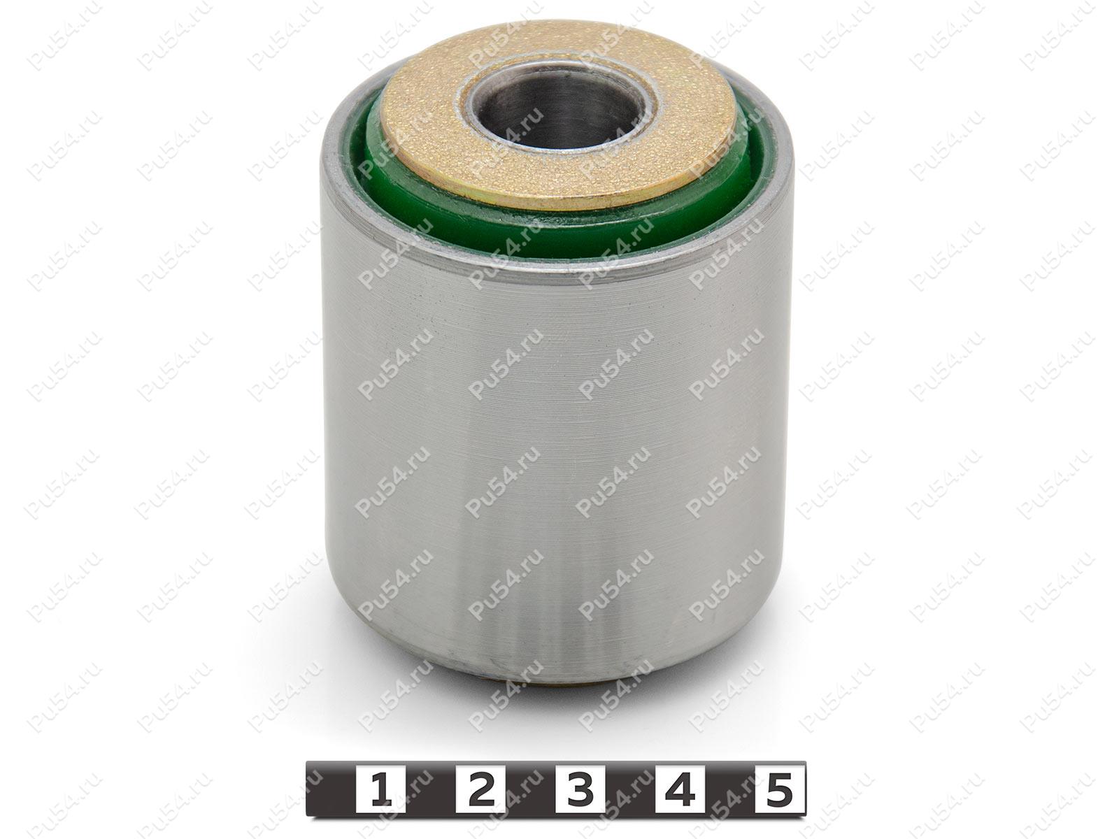 Tie bars silent block, rear suspension., Product Code 1-06-1401, Polyurethane, PU54/M80/зеленый, Image №1